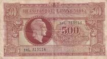 Frankreich 500 Francs - Marian - 1945 - Letter 16L