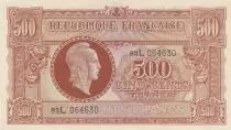 Frankreich 500 Francs - Marianne  - 1945 - Serial 83L