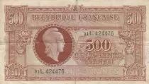 Frankreich 500 Francs - Marianne - 1945 - Letter L - P.106