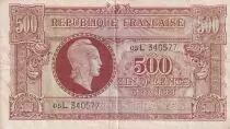 Frankreich 500 Francs - Marianne - 1945 - Letter L - Serial 05 L - VF - P.106
