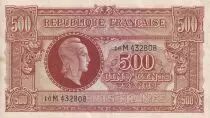 Frankreich 500 Francs - Marianne - 1945 - Letter M - P.106