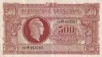 Frankreich 500 Francs - Marianne - 1945 - Lettre M - P.106