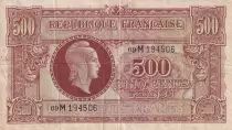 Frankreich 500 Francs - Marianne - 1945 - Lettre M - P.106