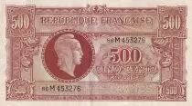 Frankreich 500 Francs - Marianne - 1945 - Lettre M - P.106