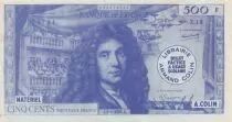 Frankreich 500 Francs - Moli&egrave;re - Billet scolaire