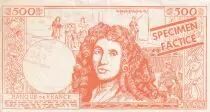 Frankreich 500 Francs - Moli&egrave;re - Billet scolaire