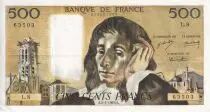 Frankreich 500 Francs - Pascal - 02-01-1969 - Serial L.8 - P.156