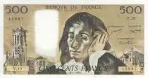 Frankreich 500 Francs - Pascal - 02-01-1969 - Serial V.10