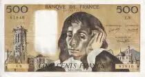 Frankreich 500 Francs - Pascal - 02-01-1969 - Serial Z.9 - P.156