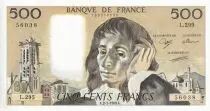 Frankreich 500 Francs - Pascal - 02-02-1989 - Serial L.295 - P.156