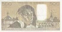 Frankreich 500 Francs - Pascal - 02-02-1989 - Serial W.286 - P.156