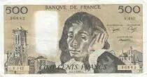 Frankreich 500 francs - Pascal - 02-07-1981 - Serial V.142