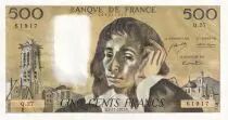 Frankreich 500 Francs - Pascal - 02-12-1971 - Serial Q.27 - F.71.07