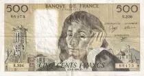 Frankreich 500 Francs - Pascal - 03-01-1991 - Serial S.336 - P.156