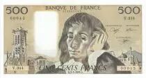 Frankreich 500 Francs - Pascal - 03-01-1991 - Serial V.344 - Small Number