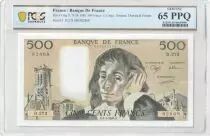 Frankreich 500 Francs - Pascal - 03-03-1988 - Serial D.273 - PCGS 65 PPQ