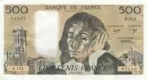 Frankreich 500 francs - Pascal - 03-04-1980 - Serial F.113