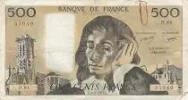 Frankreich 500 francs - Pascal - 03-11-1977 - Serial D.84