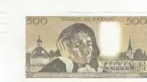 Frankreich 500 Francs - Pascal - 03-11-1977 - Serial S.75 - Faute