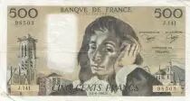 Frankreich 500 Francs - Pascal - 04-06-1981 - Serial J.141
