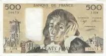 Frankreich 500 Francs - Pascal - 05-05-1988 - Serial J.278