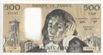 Frankreich 500 Francs - Pascal - 05-08-1982 - Serial T.158 - P.156