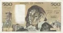 Frankreich 500 francs - Pascal - 05-10-1978 - Serial A.97