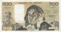 Frankreich 500 francs - Pascal - 05-10-1978 - Serial X.97