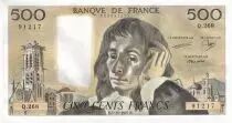 Frankreich 500 Francs - Pascal - 05-11-1987 - Serial Q.268 - P.156