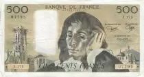 Frankreich 500 francs - Pascal - 06-01-1983 - Serial Z.175