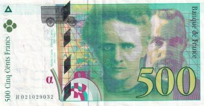 Frankreich 500 Francs - Pierre and Marie Curie - 1994 - Series D