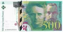 Frankreich 500 Francs - Pierre et Marie Curie - 1994 - Letter A - F.76.01