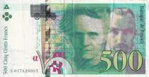 Frankreich 500 Francs - Pierre et Marie Curie - 1994 - Letter E - F.76.01