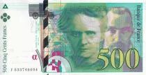 Frankreich 500 Francs - Pierre et Marie Curie - 1995 - Letter F - P.160