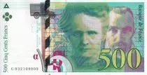 Frankreich 500 Francs - Pierre et Marie Curie - 1995 - Letter G - P.160