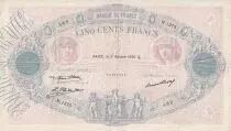 Frankreich 500 Francs - Pink and  blue - 02-10-1930 - Serial H.1375 - P.66