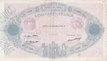 Frankreich 500 Francs - Pink and  blue - 03-11-1932 - Serial P.1985 - P.66