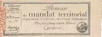 Frankreich 500 Francs - Territorial mandate - Serial 22 - Num 84934 - 1796