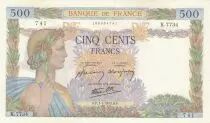 Frankreich 500 francs - The peace - 07-01-1943 - Serial K.7734