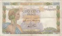 Frankreich 500 francs - The peace - 07-01-1943 - Serial S.7583