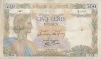Frankreich 500 francs - The peace - 09-04-1942 - Serial Q.5546