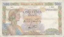 Frankreich 500 francs - The peace - 26-09-1940 - Serial Y.1016