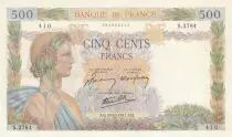 Frankreich 500 Francs - The Peace - 30-10-1941 - Serial S.3784