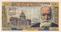 Frankreich 500 Francs - Victor Hugo - 02-09-1954 - Serial A.42