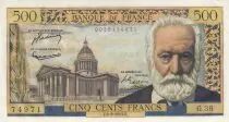 Frankreich 500 Francs - Victor Hugo - 02-09-1954 - Serial G.36