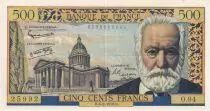 Frankreich 500 Francs - Victor Hugo - 06-02-1958 - Serial O.94
