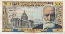 Frankreich 500 Francs - Victor Hugo - 30-10-1958 - Serial U.111 - P.133
