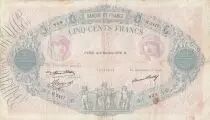 Frankreich 500 Francs Blue and Pink - 08-10-1936 - Serial H.2417