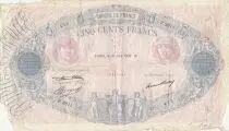 Frankreich 500 Francs Blue and Pink - 10-06-1937- Serial P.2611