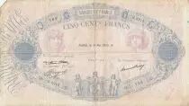 Frankreich 500 Francs Blue and Pink - 18-05-1933- Serial G.2212